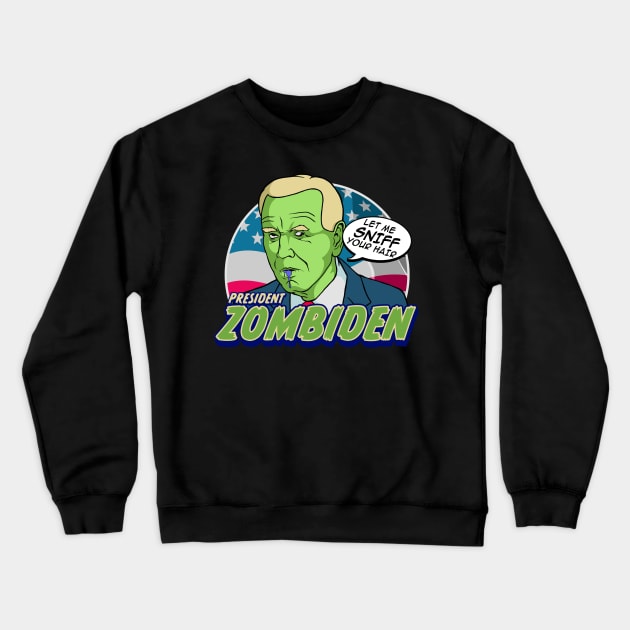 Zombie Biden Halloween Shirt Anti-Biden ZOMBIDEN Crewneck Sweatshirt by CultTees